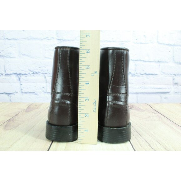 Equistar Brown Leather Lace Up Cap Toe Ankle Paddock Boots Size 12 - Picture 6 of 9
